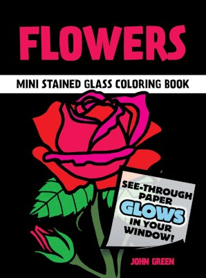 Flowers Mini Stained Glass Coloring Book