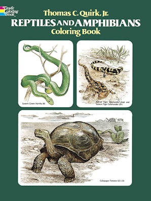 Reptiles and Amphibians Coloring Book