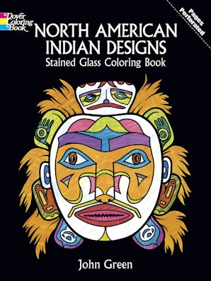 North American Indian Designs Stained Glass Coloring Book