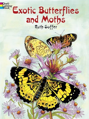 Exotic Butterflies and Moths Coloring Book