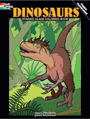 Dinosaurs Stained Glass Coloring Book