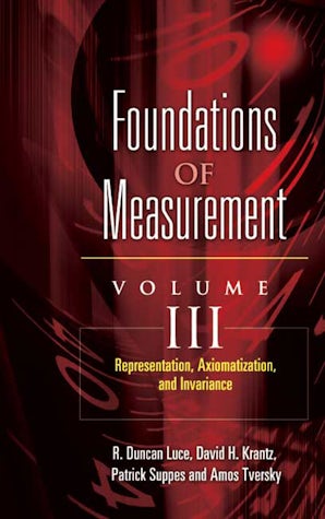Foundations of Measurement Volume III