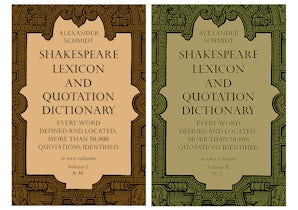 Shakespeare Lexicon 2 Volume Set
