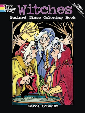 Witches Stained Glass Coloring Book