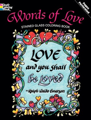 Words of Love Stained Glass Coloring Book