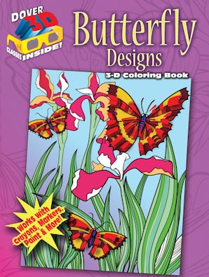 3-D Coloring Book -- Butterfly Designs