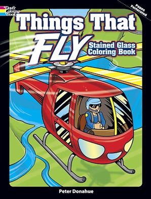 Things That Fly Stained Glass Coloring Book