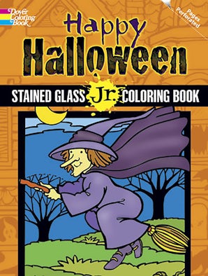 Happy Halloween Stained Glass Jr. Coloring Book