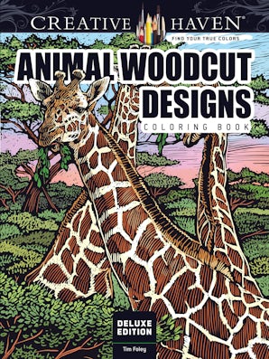 Creative Haven Deluxe Edition Animal Woodcut Designs Coloring Book