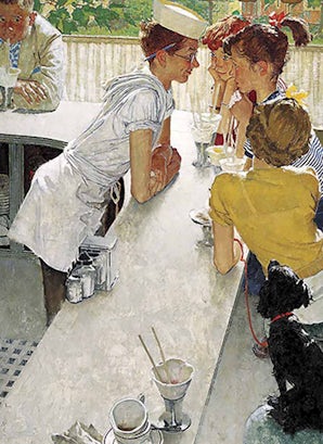 Norman Rockwell's The Soda Jerk from The Saturday Evening Post Notebook