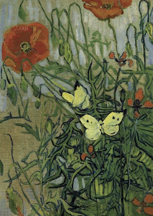 Van Gogh's Butterflies and Poppies Notebook