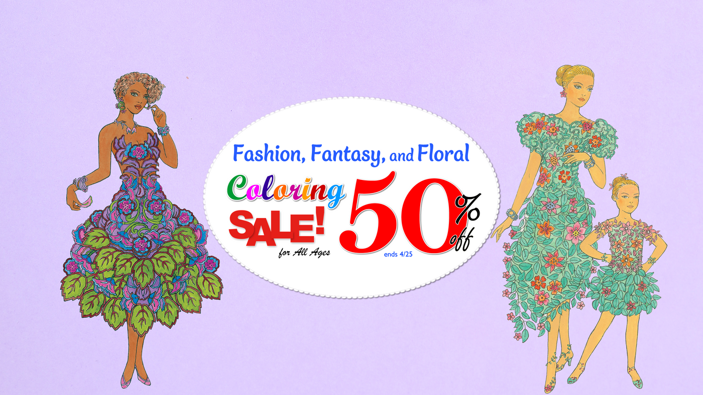 Fashion Fantasy and Floral Coloring Sale