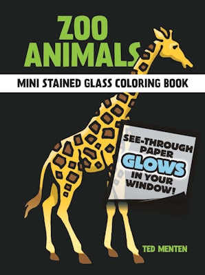 Zoo Animals Mini Stained Glass Coloring Book