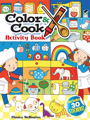 Color & Cook Activity Book with 30 Stickers!