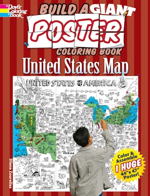 Build a Giant Poster Coloring Book -- United States Map