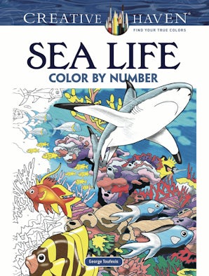 Creative Haven Sea Life Color by Number Coloring Book – Dover