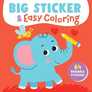 Big Sticker & Easy Coloring (Elephant)