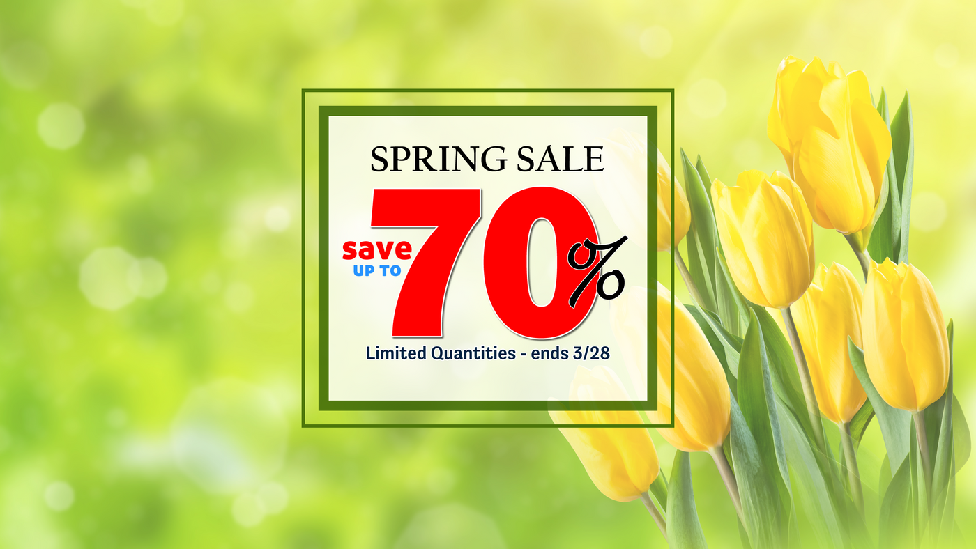 Spring Sale: Save up to 70%