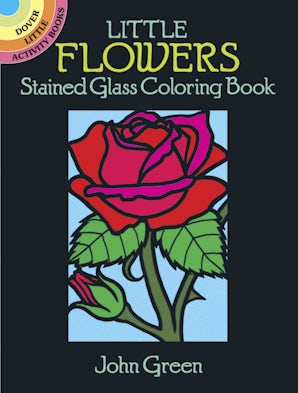 Flowers Mini Stained Glass Coloring Book