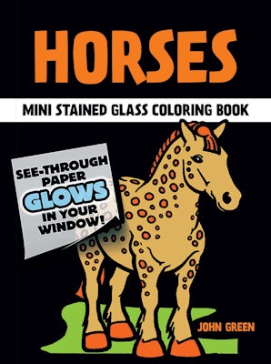 Horses Mini Stained Glass Coloring Book