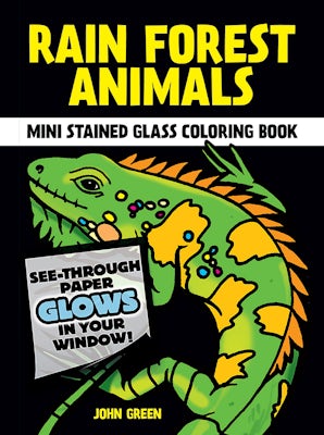 Rain Forest Animals Mini Stained Glass Coloring Book
