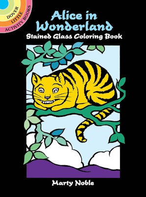 Alice in Wonderland Mini Stained Glass Coloring Book