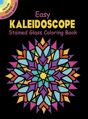 Easy Kaleidoscope Mini Stained Glass Coloring Book