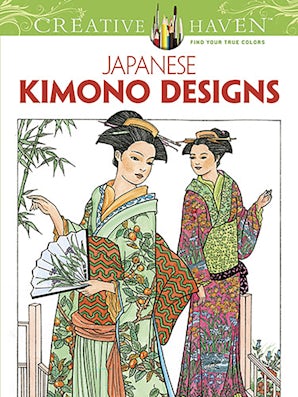 Creative Haven Japanese Kimono Designs Coloring Book – Dover