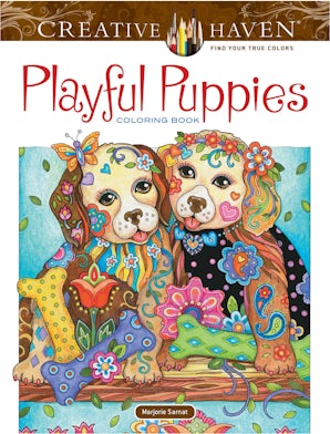 Creative Haven Playful Puppies Coloring Book