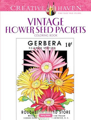 Creative Haven Vintage Flower Seed Packets Coloring Book
